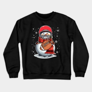 Vintage American Football Snowman Christmas Crewneck Sweatshirt